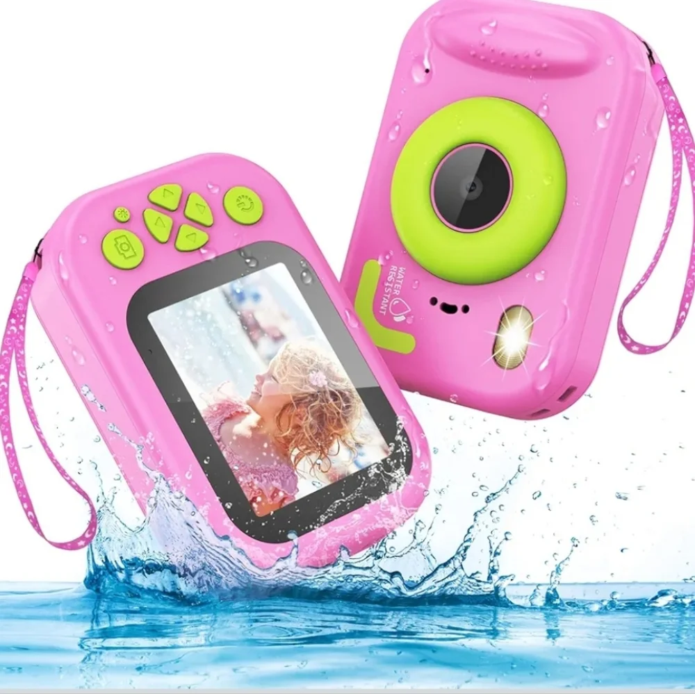 Kids Waterproof Pink Camera